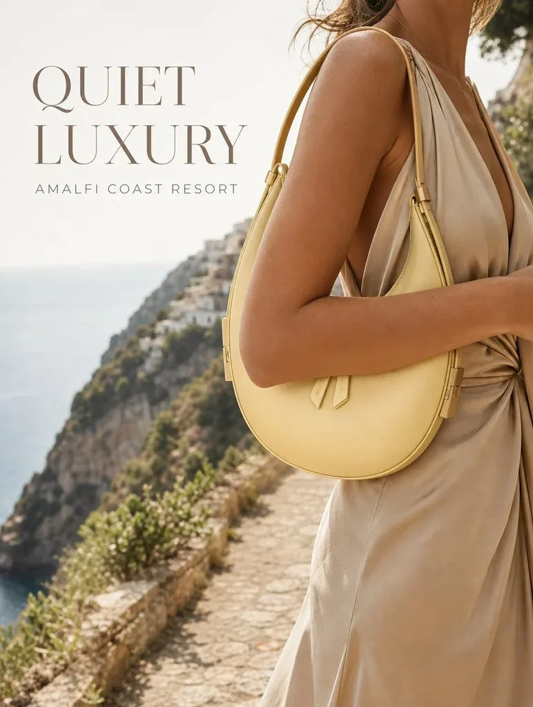 Handbag in an outdoor fashion scene