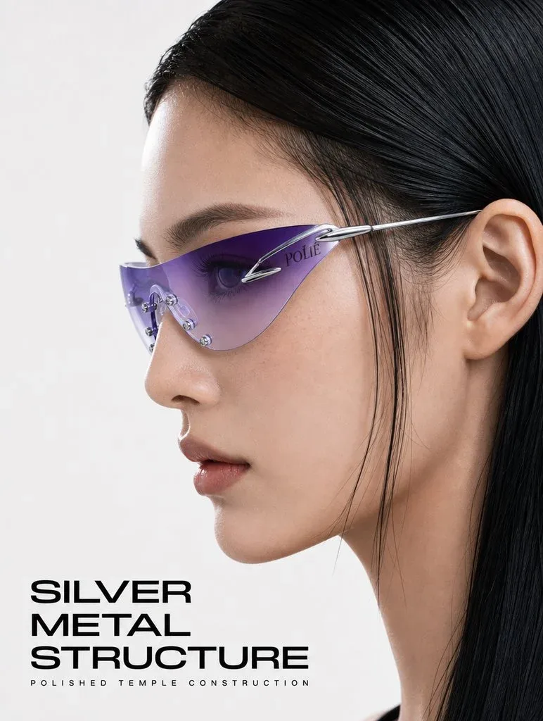 Sunglasses in a close-up fashion portrait