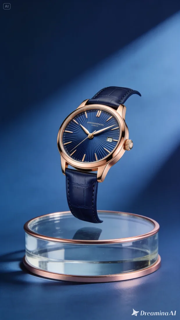 Vertical 9 16 high-end luxury watch comm